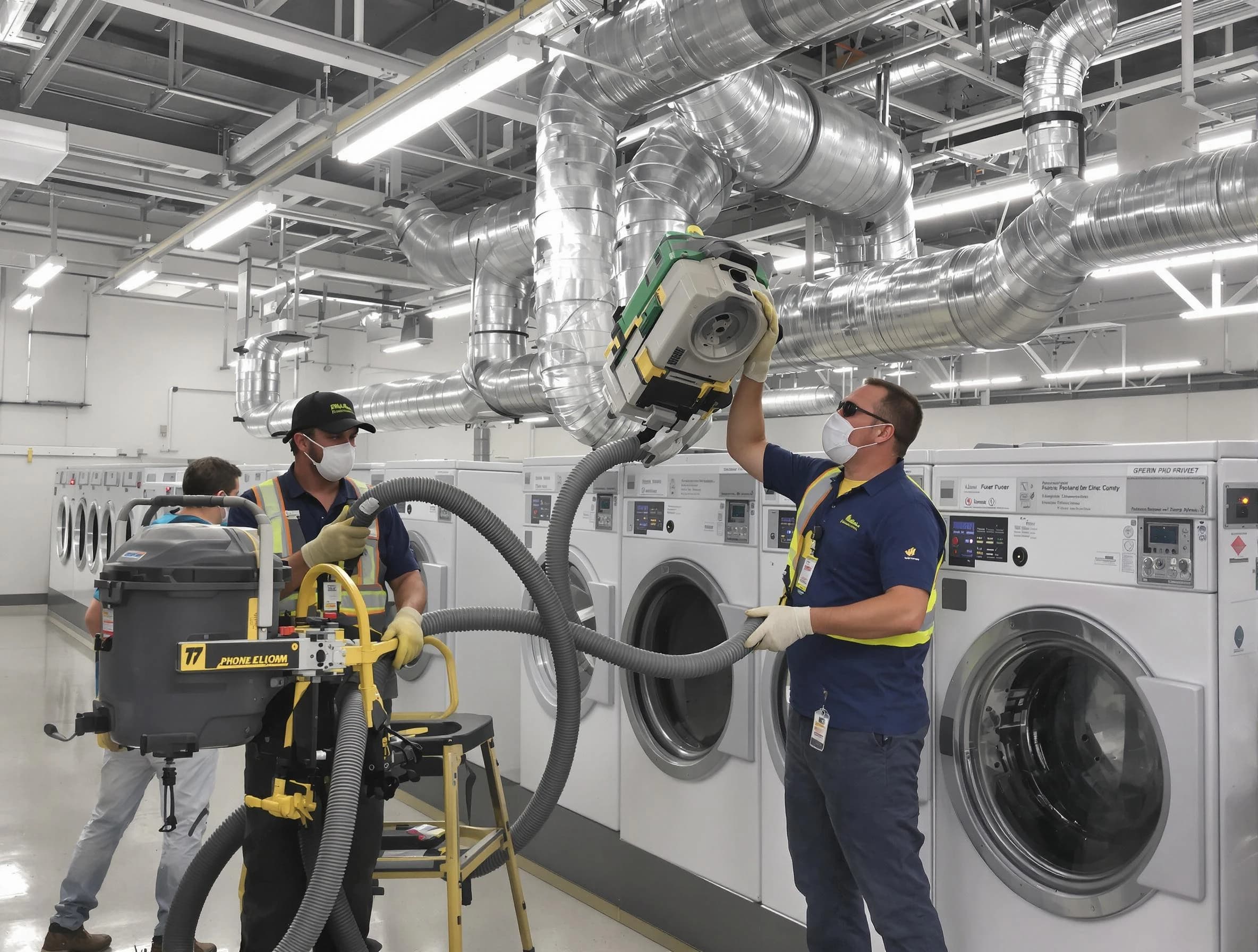 Gunbarrel Dryer Vent Cleaning team cleaning large-scale industrial dryer vent systems at a facility in Gunbarrel